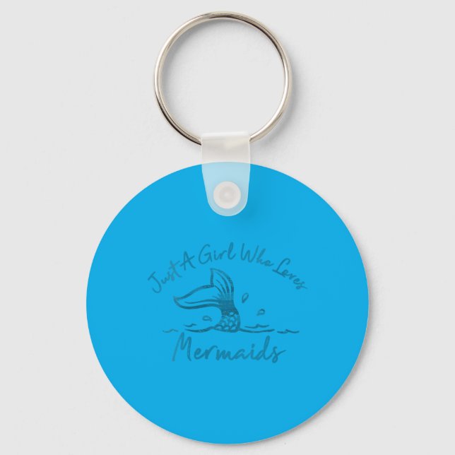 Chaveiro Mulheres Uma Menina Que Ama Mermaids Cauda De Peix (Frente)