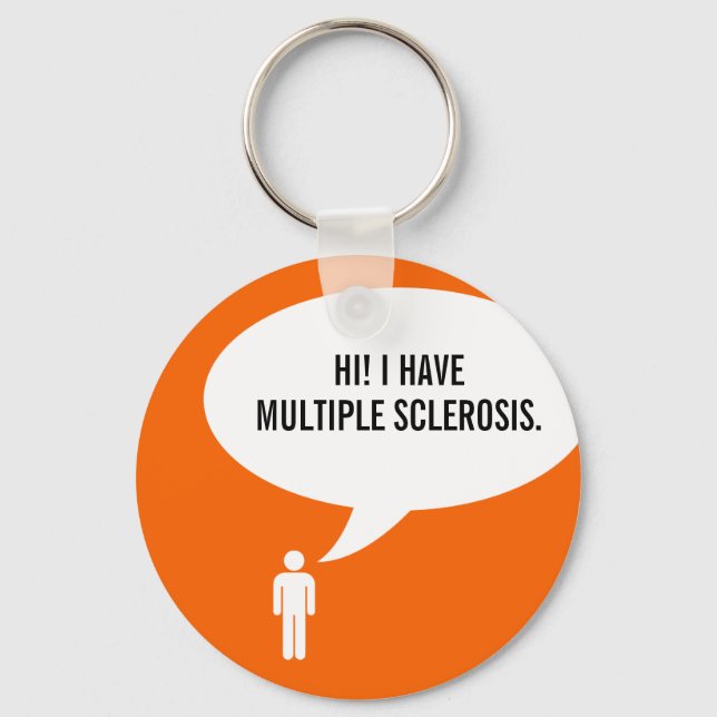 Chaveiro MÚLTIPLA bolha de fala de SCLEROSIS (Frente)