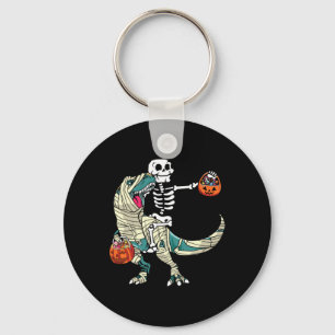 Chaveiro Múmia de Esqueleto Montando Dinossauro T Rex Hallo