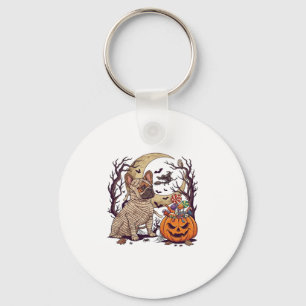 Chaveiro Múmia de Halloween Bulldogue Francês Abóbora Doce