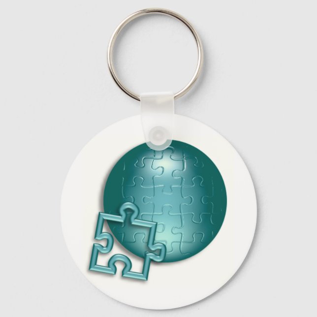 Chaveiro mundial em puzzle (Frente)