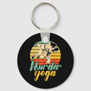 Chaveiro Murder Yoga Engraçado Retro Jiu-Jitsu Artes Marcia