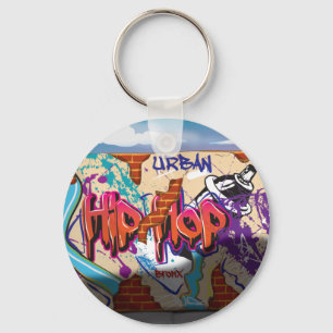 Chaveiro Muro de Grafite Urbano Hip Hop.