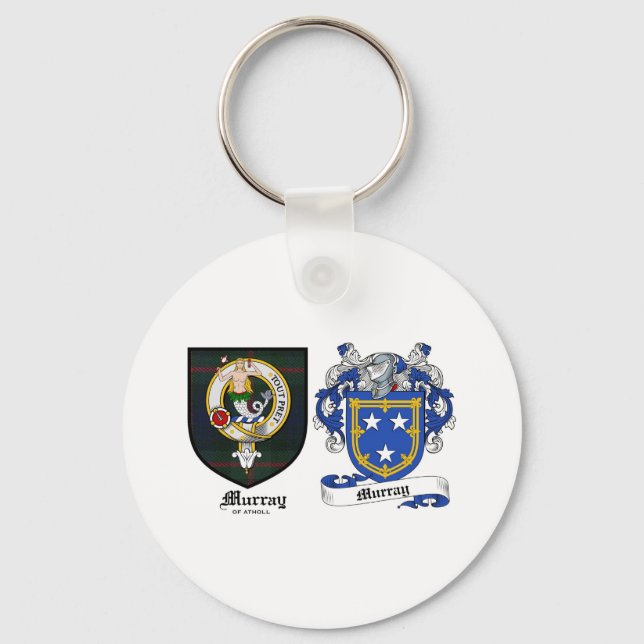 Chaveiro Murray Clan Crest & Murray Casaco de Armas (Frente)