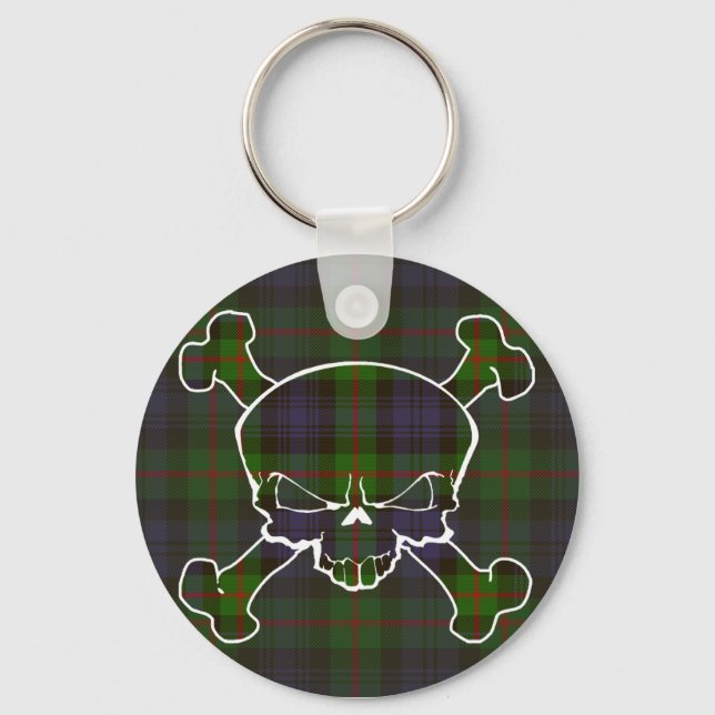 Chaveiro Murray Tartan Skull Sem Banner (Frente)