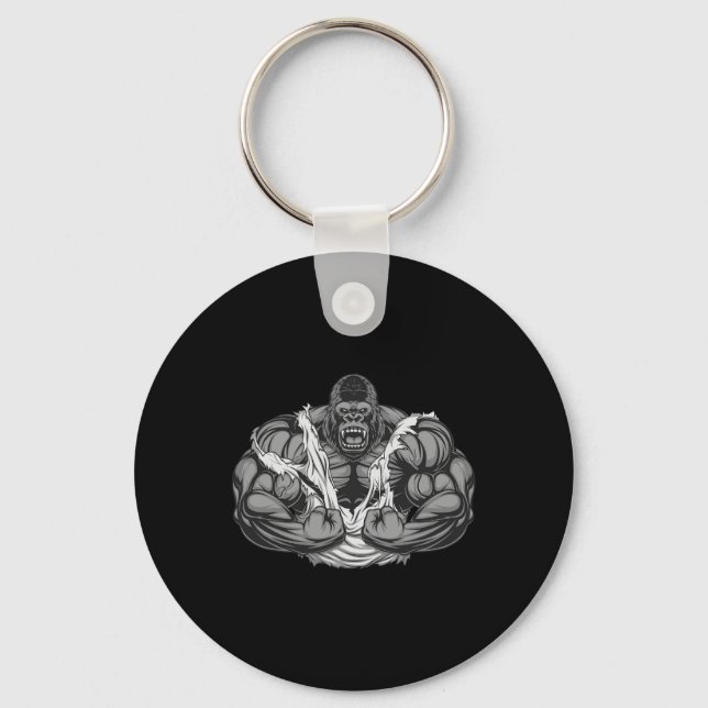 Chaveiro Muscle Gorilla Workout Gym Para Lover Bodyb (Frente)