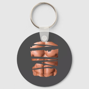Chaveiro Músculos Falsos Engraçados Modelo de Fitness Peito