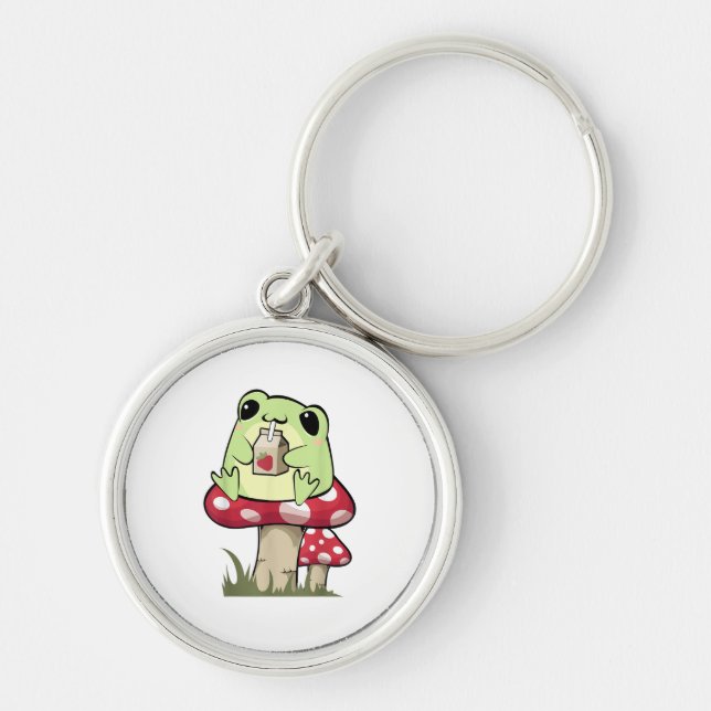 Chaveiro Mushroom Frog Goblincore Mycology Creative Style (Frente)