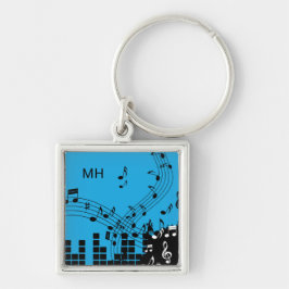 Chaveiro Music Illustration cadeias de teclas personalizada