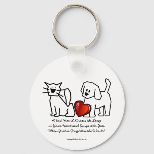 Chaveiro Música de Coleção de Melhores Amigos