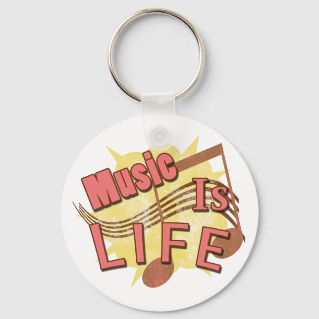 Chaveiro Música É Vida (Frente)