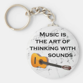 Chaveiro Música está pensando com som Guitar