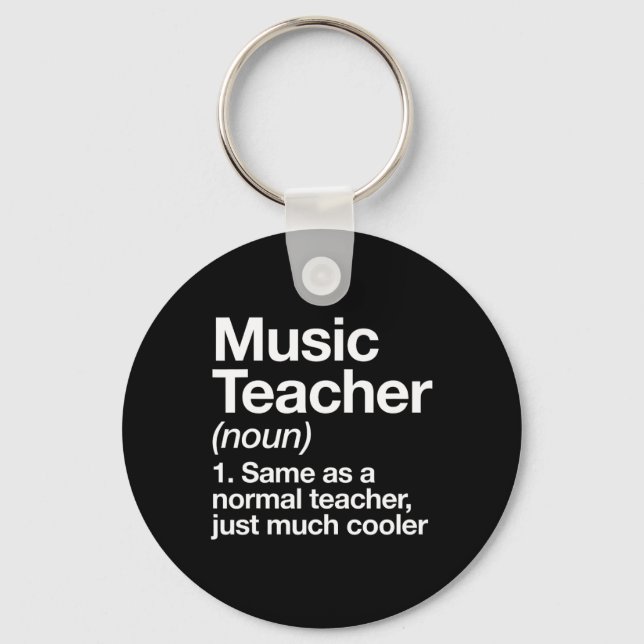 Chaveiro Música Professora Definição Divertida De Volta À E (Frente)