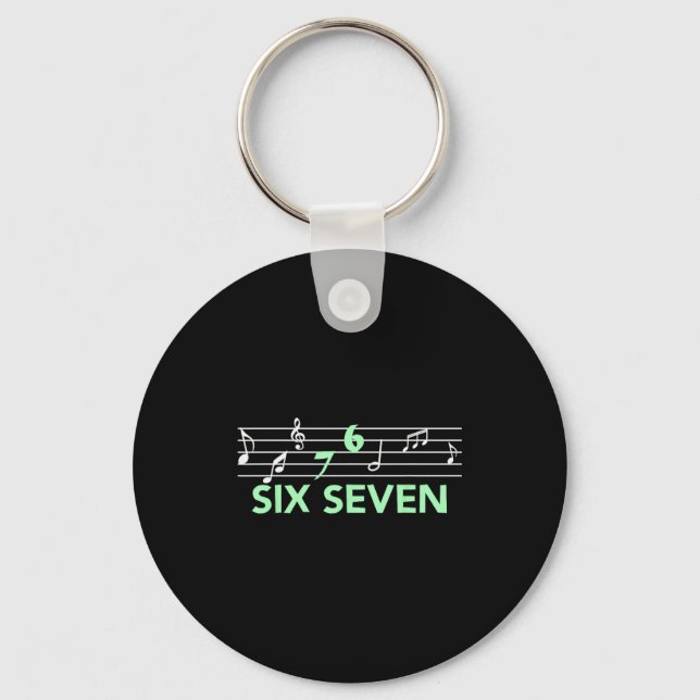Chaveiro Musical Engraçado 67 Meme Gíria Musical Seis Sete  (Frente)