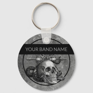 Chaveiro Musico de Música Rock Metal da Merch Skull da Ban