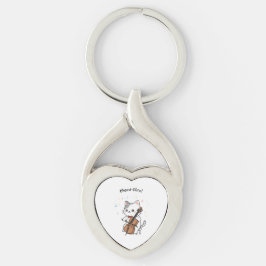 Chaveiro Músico de Violoncelo Fofo Gato 