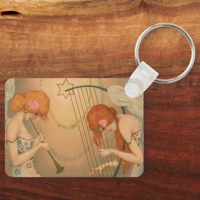 Chaveiro Músicos vitorianos de anjo, músicos vitorianos, Fl (Frente)