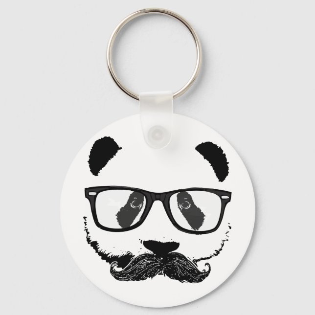 Chaveiro Mustache Pandaz Na Da Disco (Frente)