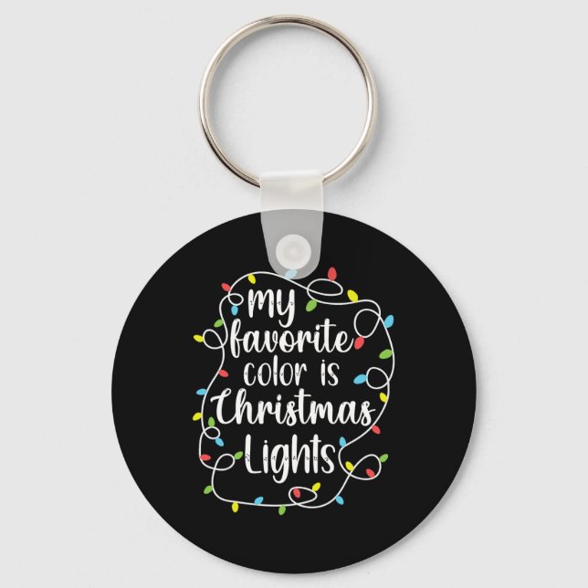 Chaveiro My Favorite Color Is Christmas Lights  (Frente)