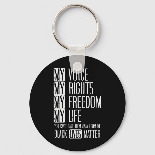 Chaveiro My Rights Freedom Life Black Lives Problem Blm Gif (Frente)