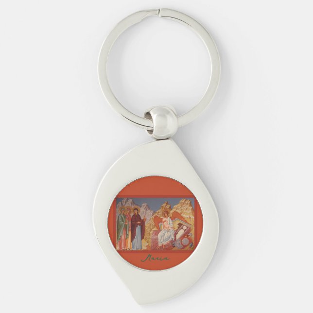 Chaveiro Myrh Bearing Women l Orthodox Icon l Personalize, (Frente)