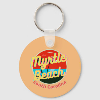 Chaveiro Myrtle Beach South Carolina Retro Sunset