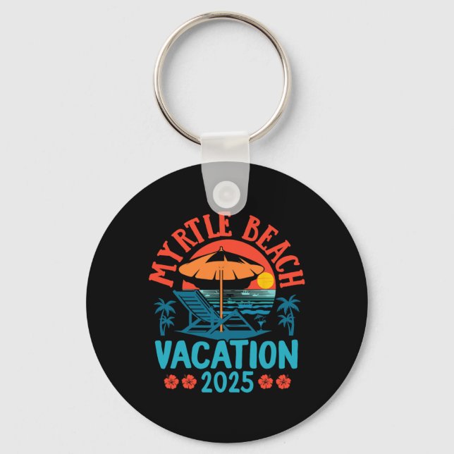 Chaveiro Myrtle Beach Vacation 2025 Souvenir Matching Famil (Frente)