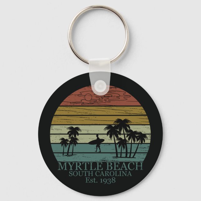 Chaveiro Myrtle Beach Vintage Carolina do Sul (Frente)