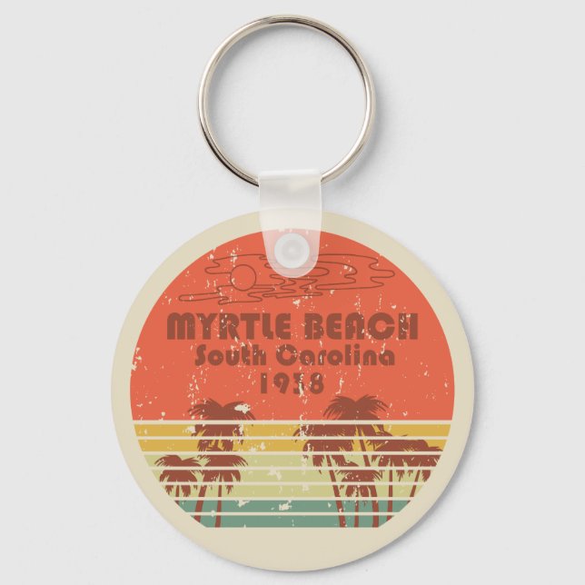Chaveiro Myrtle Beach Vintage Carolina do Sul (Frente)