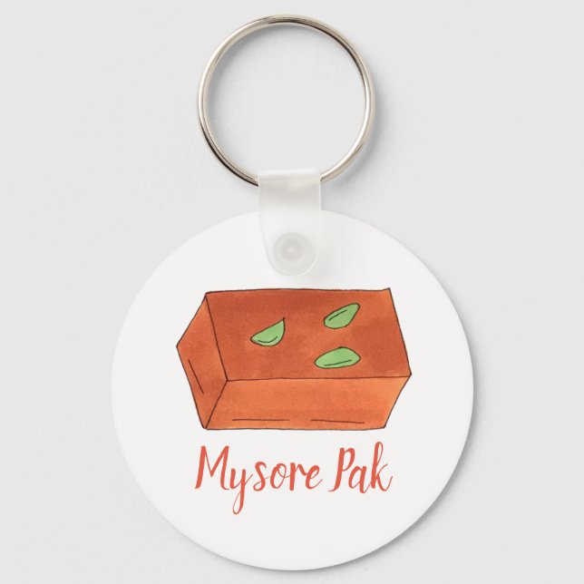 Chaveiro Mysore Pak, confeitaria indiana de Sweets (Frente)