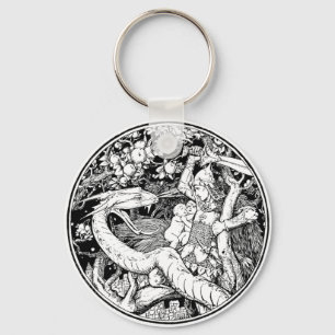 Chaveiro Mythical da ilustração do vintage do