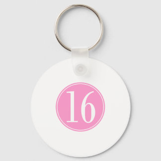 Chaveiro Nº 16 Círculo Rosa