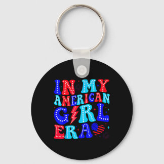 Chaveiro Na Minha Era de Garota Americana Retro 4 de Julho