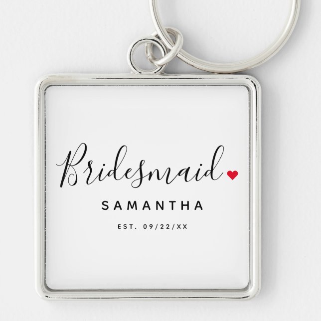 Chaveiro Na moda Bridesmaid Wedding (Frente)