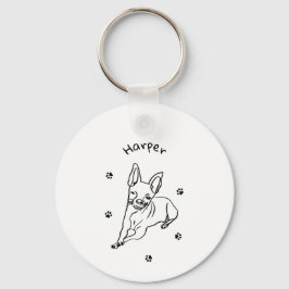 Chaveiro Na moda Chihuahua: Decor Personalizado de Arte em