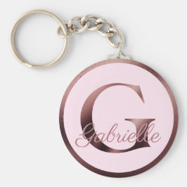 Chaveiro Na moda cor-de-rosa - Letra G, Rosa, Monograma Met