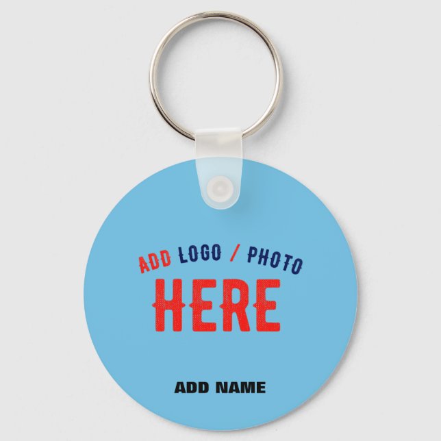 CHAVEIRO NA MODA MODERNO PERSONALIZADO SWAG SKY AZUL MARCA  (Frente)