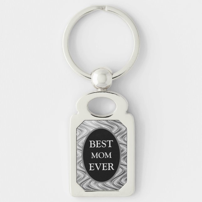 Chaveiro Na moda Silver Melhor Mãe De design (Frente)