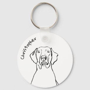 Chaveiro Na moda Weimaraner: Seu Texto, Seu Estilo