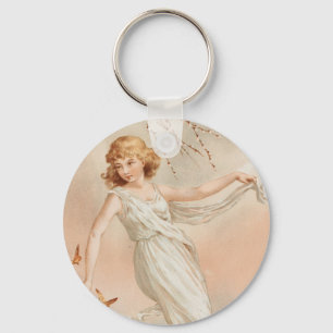 Chaveiro "Na Páscoa Alegria" - Impressão Vintage, L. Prang
