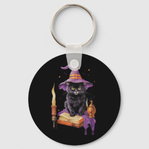 Chaveiro Nação de Gatos Bruxa Halloween Gato Preto Wicca