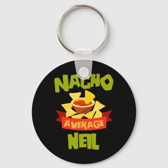 Chaveiro Nacho Average Neil Aniversário Engraçado Personali (Frente)