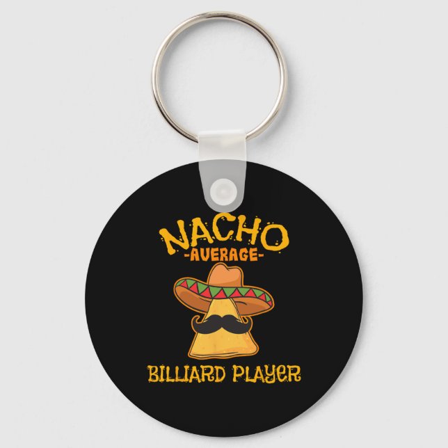 Chaveiro Nacho Média Billiard Player Cinco De Mayo Mexica (Frente)