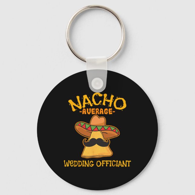 Chaveiro Nacho Média de Casamento Oficiante Mexicano Cinco  (Frente)
