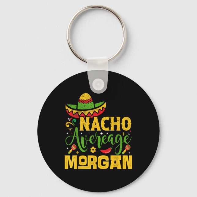 Chaveiro Nacho Média Morgan Custom Name Cinco De Mayo Som (Frente)