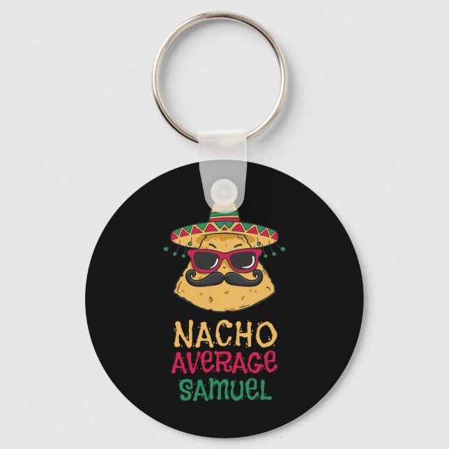Chaveiro Nacho Média Samuel Nome Funny Taco (Frente)