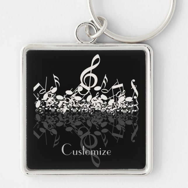 Chaveiro Nada, Mas Treble White Music Nota a Cadeia-Chave (Frente)