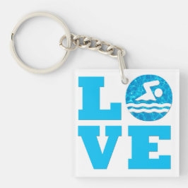 Chaveiro Nadador de natação e Nadador de Águas Piscinas