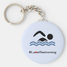 Chaveiro Nadador de pictograma de legenda de natação