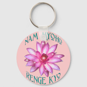 Chaveiro Nam Myoho Renge Kyo with Lotus Flower Design
